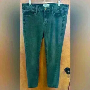 Frame Denim Women Jeans Le Skinny de Jeanne Low-Rise Denim Black #LSS769 Size 29